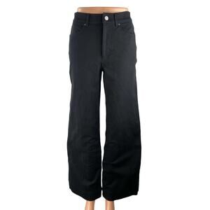 M.M Lafleur Women's Black High Rise Wide Leg Baggy Palazzo Denim Jeans Size 0